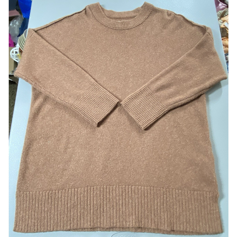 Abercrombie & Fitch Womens Crewneck Sweater Long Tunic Plus Size XXL Split hem